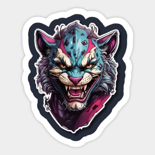 Evil Grinning Panther Sticker